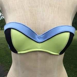 Victoria’s Secret color block blue bikini top 34B